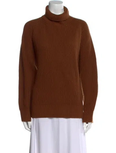 Pre-owned Rosetta Getty Cashmere Turtleneck Sweater In Neutral