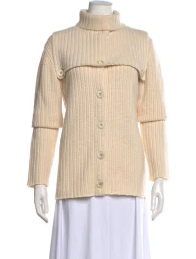 Pre-owned Rosetta Getty Cashmere Turtleneck Sweater In Neutrals