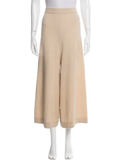 Pre-owned Rosetta Getty Cashmere Wide Leg Pants In Neutrals