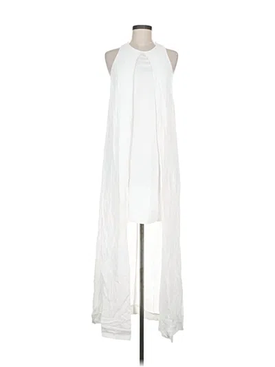 Pre-owned Rosetta Getty Casual Dress In White