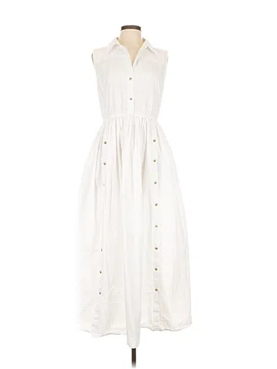 Pre-owned Rosetta Getty Casual Dress In White