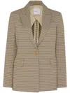 Rosetta Getty Check-pattern Blazer In Neutrals