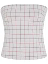 Rosetta Getty Check-pattern Top In White