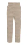 Rosetta Getty Checked Cropped Skinny Pants In Multi