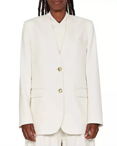 Rosetta Getty Single-breasted Blazer In White