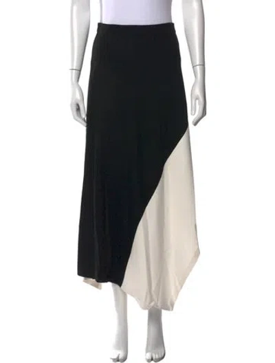 Pre-owned Rosetta Getty Colorblock Pattern Long Skirt In Black
