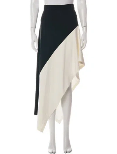 Pre-owned Rosetta Getty Colorblock Pattern Midi Length Skirt In Green
