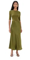 Rosetta Getty Short-sleeve Combo T-shirt Dress In Green