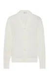 Rosetta Getty Cotton-blend Mesh Pointelle Cardigan In White