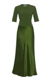 Rosetta Getty Cotton Jersey T-shirt Dress In Green