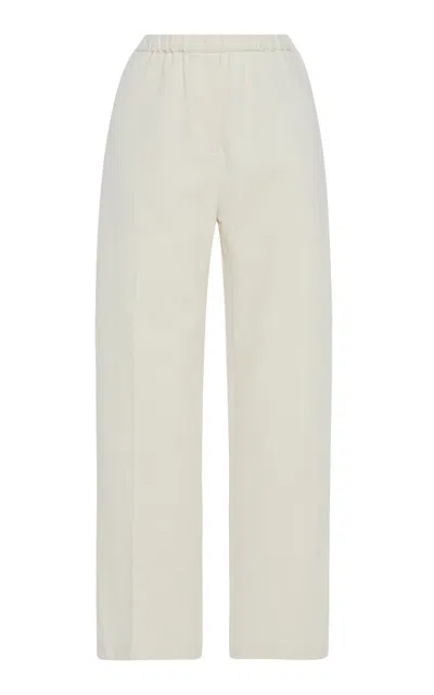 Rosetta Getty Cotton-linen Pants In White