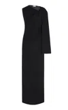 Rosetta Getty Twist Cape Maxi Dress In Black