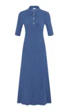 Rosetta Getty Organic Cotton Polo Dress In Blue