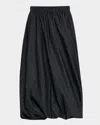 Rosetta Getty Cotton Twisted Bubble Maxi Skirt In Black