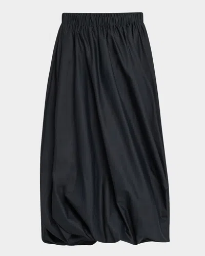 Rosetta Getty Cotton Twisted Bubble Maxi Skirt In Black