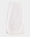 Rosetta Getty Cotton Twisted Bubble Maxi Skirt In White
