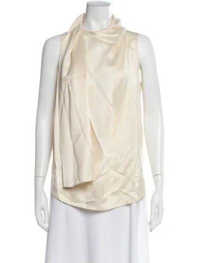 Pre-owned Rosetta Getty Cowl Neck Sleeveless Top In Neutral
