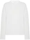 Rosetta Getty Crew-neck Double-face Jumper In White