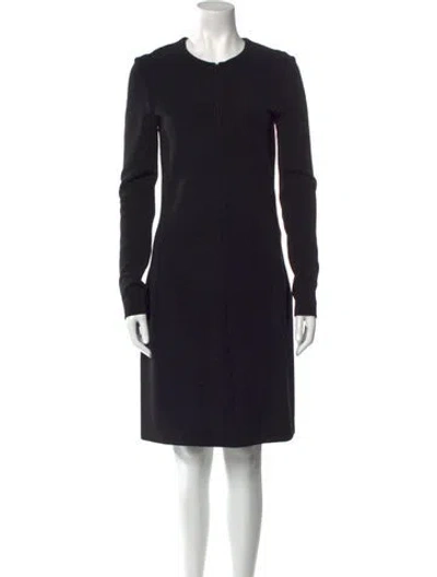 Pre-owned Rosetta Getty Crew Neck Knee-length Dress In Black