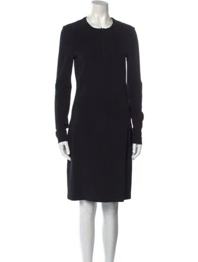 Pre-owned Rosetta Getty Crew Neck Knee-length Dress In Black
