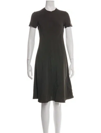 Pre-owned Rosetta Getty Crew Neck Knee-length Dress In Grey
