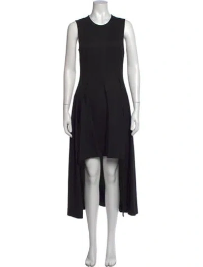 Pre-owned Rosetta Getty Crew Neck Long Dress In Black