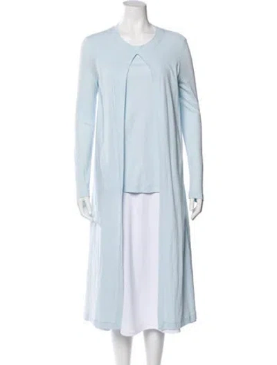 Pre-owned Rosetta Getty Crew Neck Long Sleeve Top In Blue