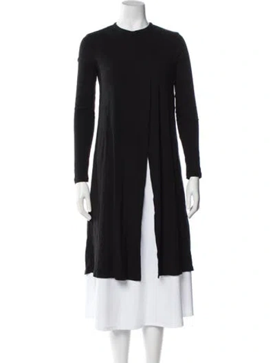 Pre-owned Rosetta Getty Crew Neck Long Sleeve Tunic In Black