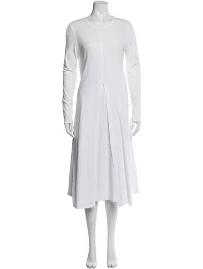 Pre-owned Rosetta Getty Crew Neck Long Sleeve Tunic In White