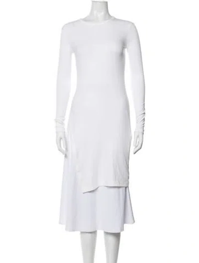 Pre-owned Rosetta Getty Crew Neck Long Sleeve Tunic In White
