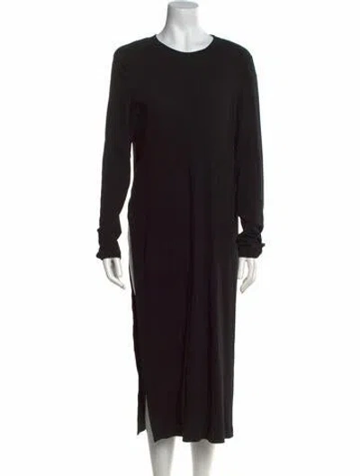 Pre-owned Rosetta Getty Crew Neck Midi Length Dress In Black