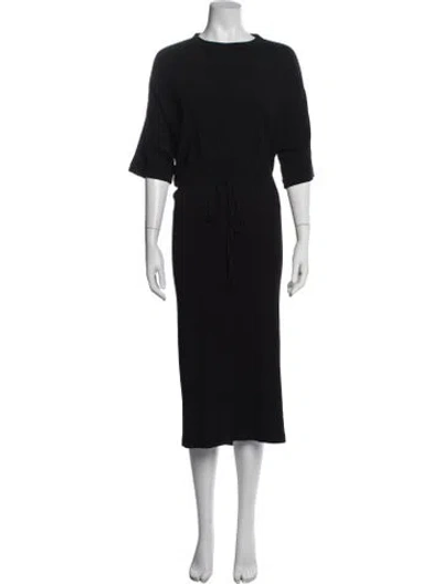 Pre-owned Rosetta Getty Crew Neck Midi Length Dress In Black/blue