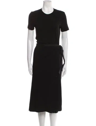 Pre-owned Rosetta Getty Crew Neck Midi Length Dress In Blue