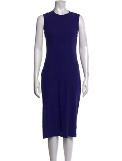 Pre-owned Rosetta Getty Crew Neck Midi Length Dress In Blue