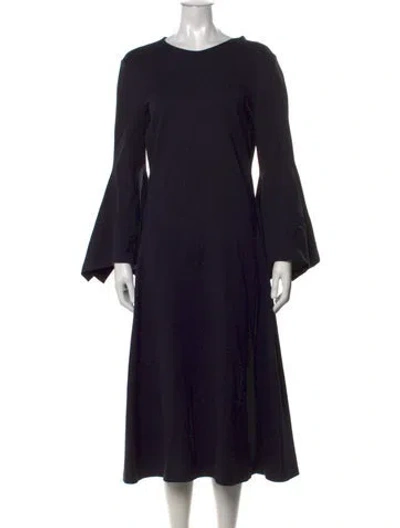 Pre-owned Rosetta Getty Crew Neck Midi Length Dress In Blue