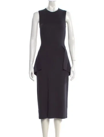 Pre-owned Rosetta Getty Crew Neck Midi Length Dress In Gray