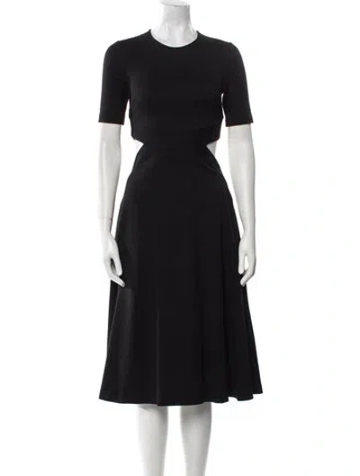 Pre-owned Rosetta Getty Crew Neck Midi Length Dress W/ Tags In Black