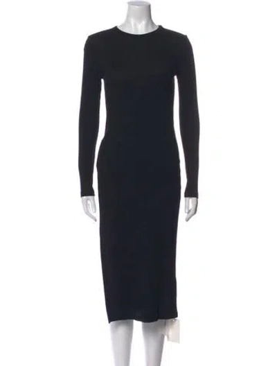 Pre-owned Rosetta Getty Crew Neck Midi Length Dress W/ Tags In Black