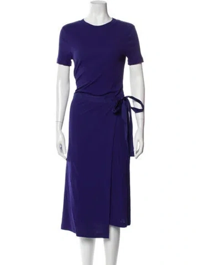 Pre-owned Rosetta Getty Crew Neck Midi Length Dress W/ Tags In Purple