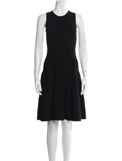 Pre-owned Rosetta Getty Crew Neck Mini Dress In Black
