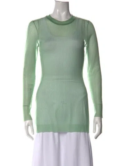 Pre-owned Rosetta Getty Crew Neck Mini Dress In Green