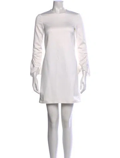 Pre-owned Rosetta Getty Crew Neck Mini Dress In White