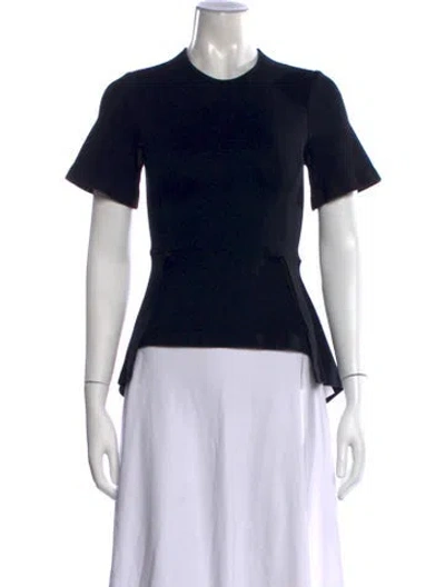 Pre-owned Rosetta Getty Crew Neck Short Sleeve Top In Black