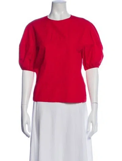 Pre-owned Rosetta Getty Crew Neck Short Sleeve Top In Red
