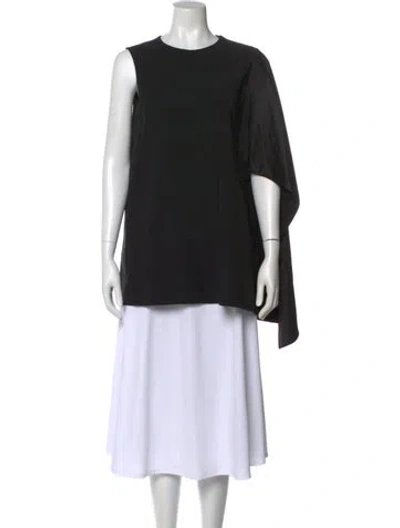 Pre-owned Rosetta Getty Crew Neck Sleeveless Top In Black