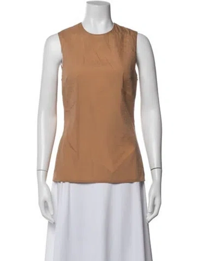 Pre-owned Rosetta Getty Crew Neck Sleeveless Top In Neutral