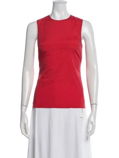 Pre-owned Rosetta Getty Crew Neck Sleeveless Top In Red