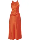 Rosetta Getty Crew-neck Slip Dress In Orange
