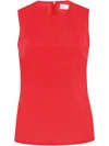 Rosetta Getty Fitted Crewneck Tank Top In Red