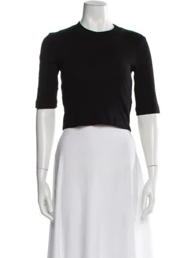 Pre-owned Rosetta Getty Crew Neck Three-quarter Sleeve Top In White